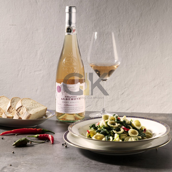 Grande Alberone Rosé "La Primavera in Rosa" Rượu vang hồng Grande Alberone Primavera in Rosa thích hợp với các món mì Ý