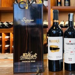Hộp quà rượu vang GK-VG-06 Hộp sơn mài đơn Superior Premium Wine
