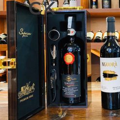 Hộp quà rượu vang GK-VG-06 Hộp sơn mài đơn Superior Premium Wine
