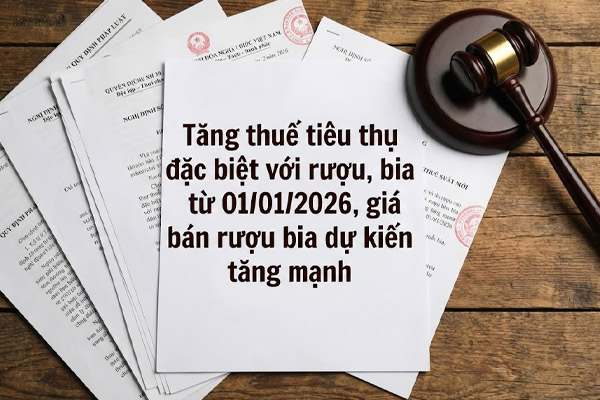 Tăng thuế tiêu thụ đặc biệt đối với rượu bia từ 2026