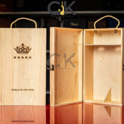 Hộp gỗ đôi đựng rượu vang World of Fine Wine 2