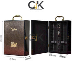 Hộp gỗ sơn mài đôi đựng rượu vang GKPK-03