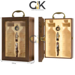 Hộp quà sơn mài đôi mặt kính trong GKPK-01